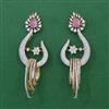 American Diamond Long Earring with Carat Plating