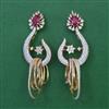 American Diamond Long Earring with Carat Plating
