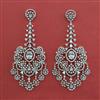 American Diamond Long Earring with Rhodium Plating