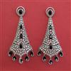 American Diamond Long Earring with Rhodium Plating
