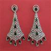 American Diamond Long Earring with Rhodium Plating