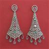 American Diamond Long Earring with Rhodium Plating