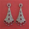 American Diamond Long Earring with Rhodium Plating