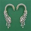 American Diamond Earcuff with Rhodium Plating Carat Plating