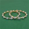 American Diamond Delicate Bangles with 2 Tone Plating