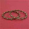 American Diamond Delicate Bangles with Mehndi Plating