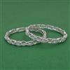 American Diamond Classic Bangles with Rhodium Plating