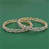 American Diamond Classic Bangles with 2 Tone Plating