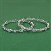 American Diamond Delicate Bangles with Rhodium Plating