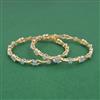 American Diamond Delicate Bangles with 2 Tone Plating