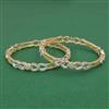 American Diamond Classic Bangles with 2 Tone Plating