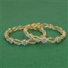 American Diamond Classic Bangles with 2 Tone Plating