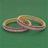 American Diamond Classic Bangles with 2 Tone Plating