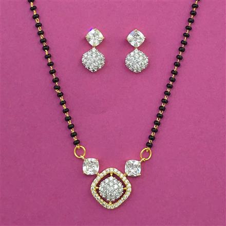 American Diamond Classic Mangalsutra with 2 Tone Plating