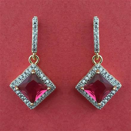 American Diamond Dangler with 2 Tone Plating