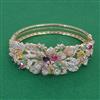 American Diamond Broad Kada with Carat Plating