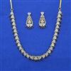American Diamond Delicate Necklace with 2 Tone Plating
