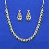 American Diamond Delicate Necklace with 2 Tone Plating