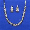 American Diamond Delicate Necklace with 2 Tone Plating