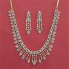 American Diamond Classic Necklace with Rhodium Plating 2 Tone Plating Mehndi Plating