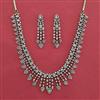 American Diamond Classic Necklace with Rhodium Plating 2 Tone Plating Mehndi Plating