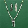 American Diamond Classic Necklace with Rhodium Plating 2 Tone Plating Mehndi Plating