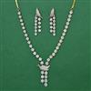 American Diamond Classic Necklace with Rhodium Plating 2 Tone Plating Mehndi Plating