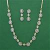 American Diamond Classic Necklace with Rhodium Plating 2 Tone Plating Mehndi Plating
