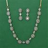 American Diamond Classic Necklace with Rhodium Plating 2 Tone Plating Mehndi Plating