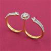 American Diamond Adjustable Ring with Rhodium Plating 2 Tone Plating Mehndi Plating