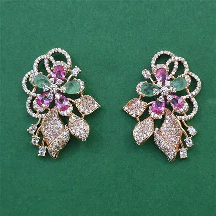 American Diamond Classic Earring with Carat Plating
