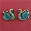 American Diamond Birds Earring with Mehndi Plating