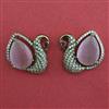 American Diamond Birds Earring with Mehndi Plating