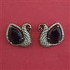 American Diamond Birds Earring with Mehndi Plating