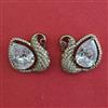 American Diamond Birds Earring with Mehndi Plating