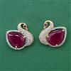 American Diamond Birds Earring with 2 Tone Plating
