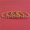 American Diamond Pearl Bangles With Gold Plating