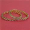 American Diamond Classic Bangles With 2 Tone Plating