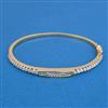American Diamond Delicate Kada with Rhodium Plating 2 Tone Plating