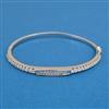American Diamond Delicate Kada with Rhodium Plating 2 Tone Plating