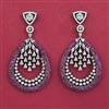 American Diamond Classic Earring with Black Plating