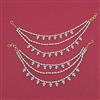 American Diamond Classic Ear Chain with Rhodium Plating 2 Tone Plating Mehndi Plating