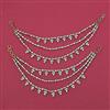 American Diamond Classic Ear Chain with Rhodium Plating 2 Tone Plating Mehndi Plating