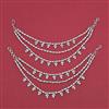 American Diamond Classic Ear Chain with Rhodium Plating 2 Tone Plating Mehndi Plating