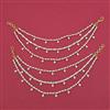 American Diamond Classic Ear Chain with Rhodium Plating 2 Tone Plating Mehndi Plating