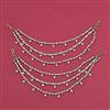 American Diamond Classic Ear Chain with Rhodium Plating 2 Tone Plating Mehndi Plating
