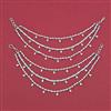American Diamond Classic Ear Chain with Rhodium Plating 2 Tone Plating Mehndi Plating