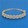 American Diamond Openable kada with Rhodium Plating 2 Tone Plating
