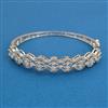 American Diamond Openable kada with Rhodium Plating 2 Tone Plating