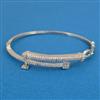 American Diamond Delicate Kada with Rhodium Plating 2 Tone Plating